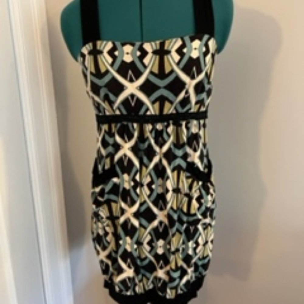 Cute Pattern Summer Blouse with Waste - Sz M